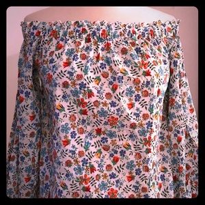 J.Crew Liberty Floral Off Shoulder Top